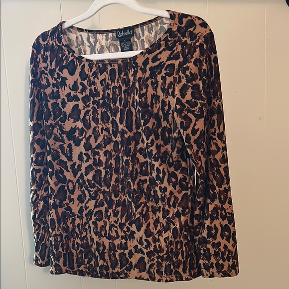Rafaella Tops - Women's Leopard Print Top